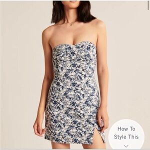 Abercrombie & Fitch Blue Floral Mini Dress Size Medium